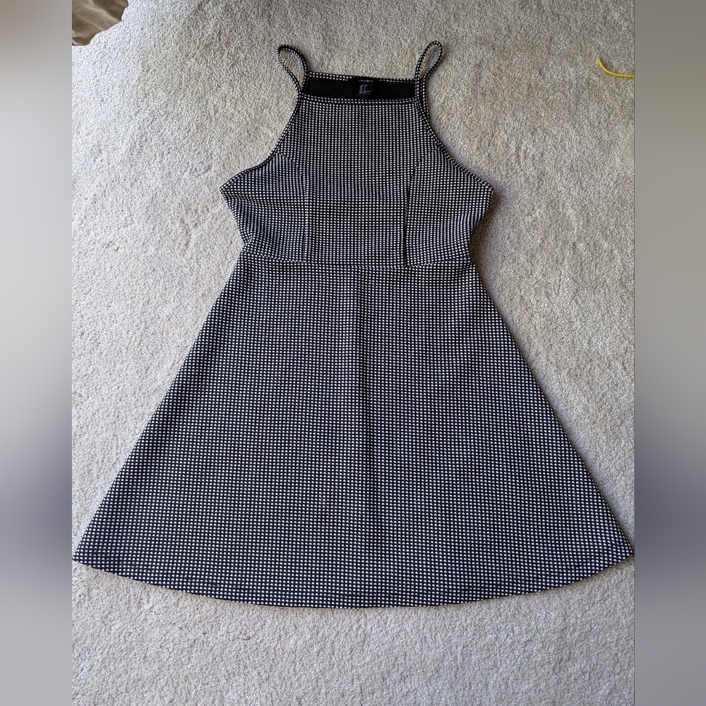 Forever 21 Black and White Fit-and-Flare Dress